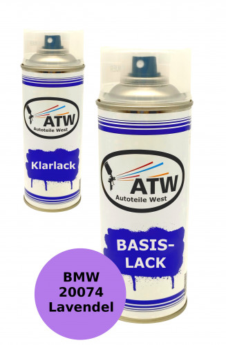 Autolack für BMW 20074 Lavendel+400ml Klarlack Set